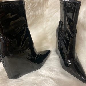 Ego patent wedge booties